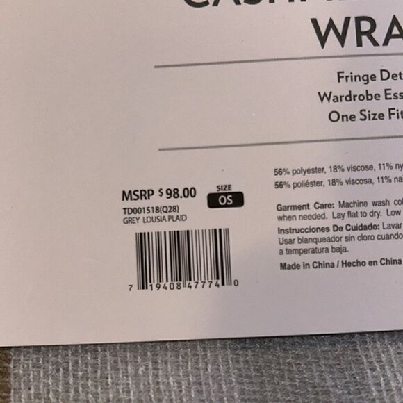 NEW Three Dots Cashmere Blend Wrap - Picture 3 of 7